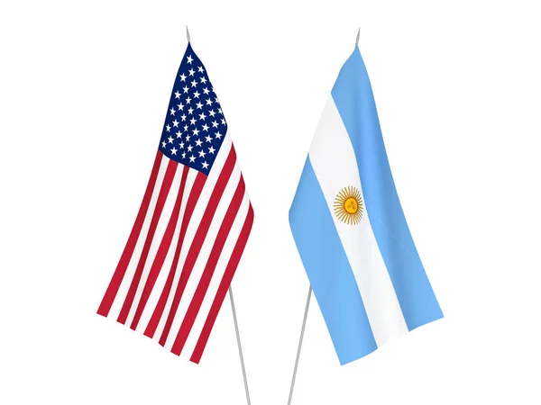 Σημαίες Αμερικής και Αργεντινής — Φωτογραφία Αρχείου