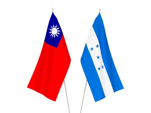 Flagi Hondurasu i Tajwanu — Zdjęcie stockowe