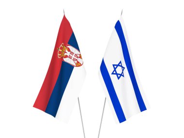 Sırbistan ve İsrail bayrakları