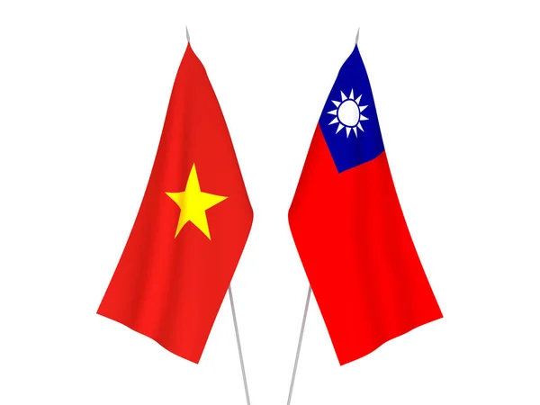 Σημαίες Ταϊβάν και Βιετνάμ — Φωτογραφία Αρχείου