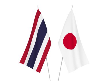 Japonya ve Tayland bayrakları