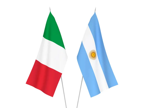 Banderas de Italia y Argentina — Foto de Stock