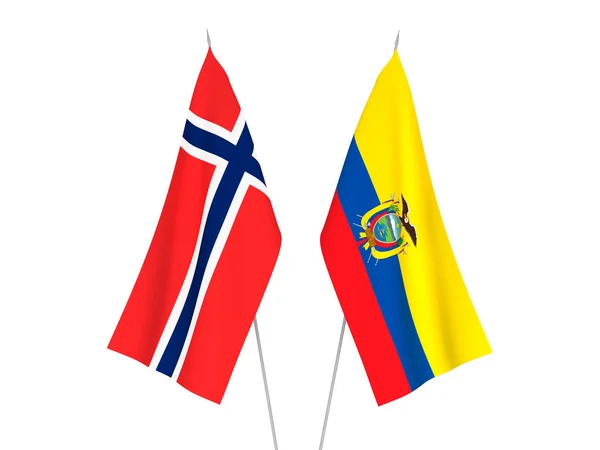 Banderas de Noruega y Ecuador —  Fotos de Stock