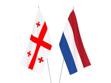 Hollanda ve Gürcistan bayrakları