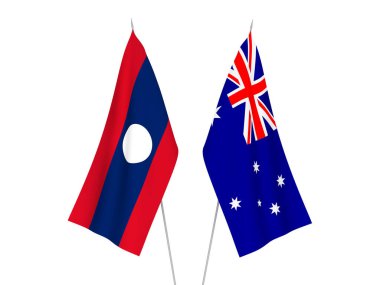 Avustralya ve Laos bayrakları