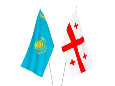 Kazakistan ve Gürcistan bayrakları