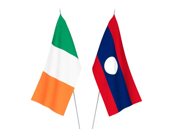 Bandiere Irlanda e Laos — Foto Stock