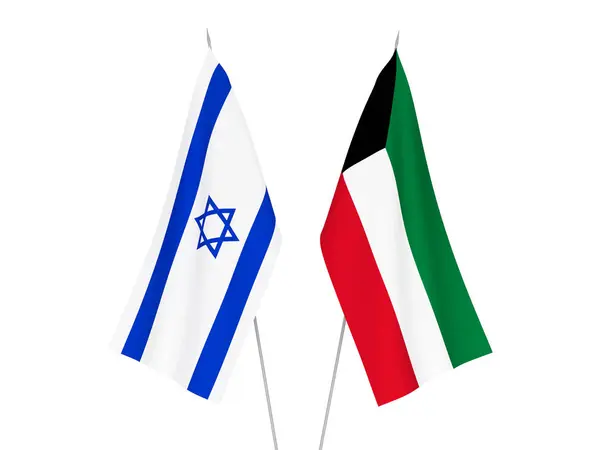 Kuvajtská a izraelská vlajka — Stock fotografie