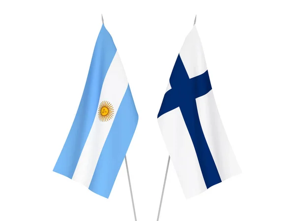 Argentina and Finland flags — Stock Photo, Image