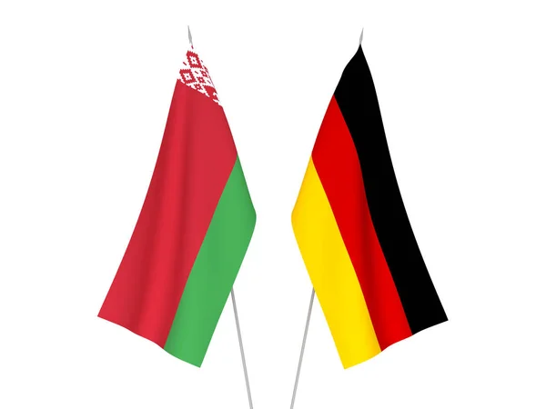 ドイツとベラルーシの国旗 — ストック写真