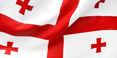 Ulusal Kumaş Dalgası Gürcistan Bayrağı