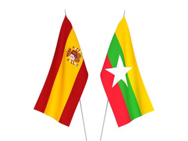 İspanya ve Myanmar bayrakları