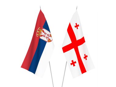 Sırbistan ve Gürcistan bayrakları