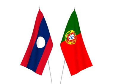 Laos ve Portekiz bayrakları