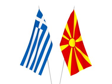Yunanistan ve Kuzey Makedonya bayrağı