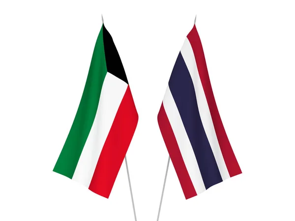 Banderas de Tailandia y Kuwait —  Fotos de Stock