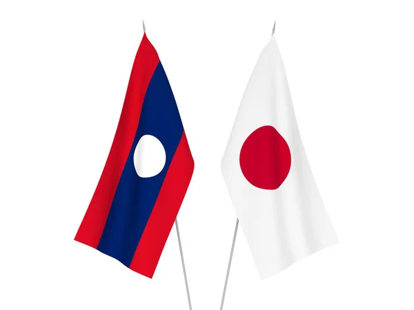 Bandiere Giappone e Laos — Foto Stock