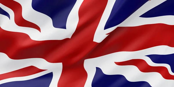 National Fabric Wave Closeup Flag of Great Britain — Stock Photo, Image