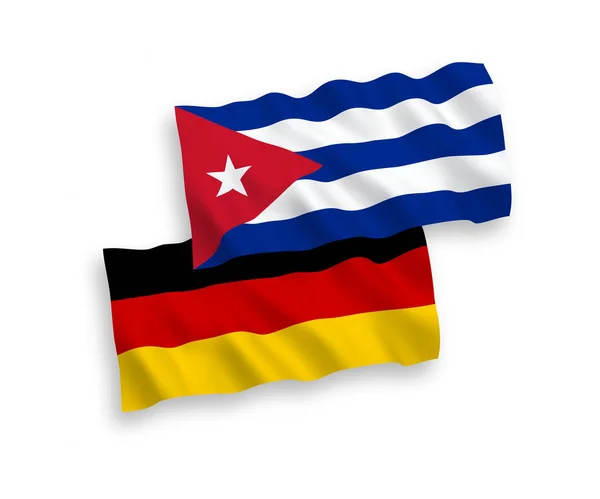 흰 바탕에는 쿠바와 독일의 국기 — 스톡 벡터