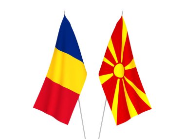 Romanya ve Kuzey Makedonya bayrağı