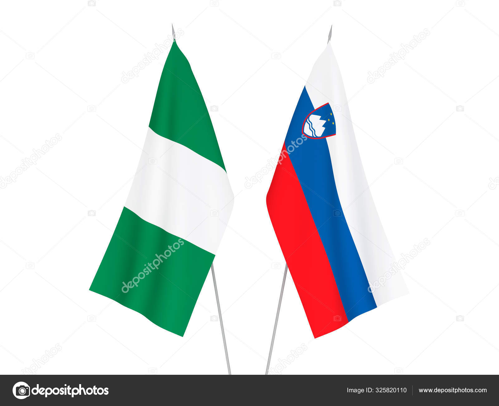 スロベニアとナイジェリアの国旗 ストック写真 C Epic22