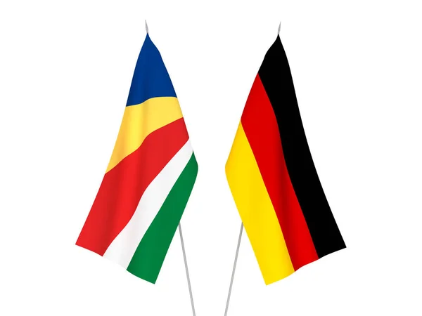 Drapeaux Allemagne et Seychelles — Photo