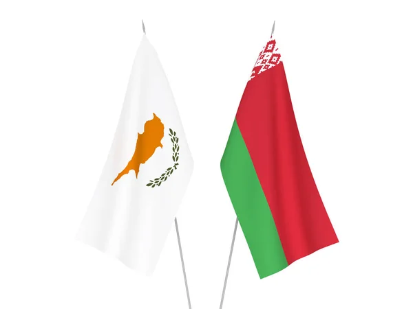 Vlaggen van Belarus en Cyprus — Stockfoto