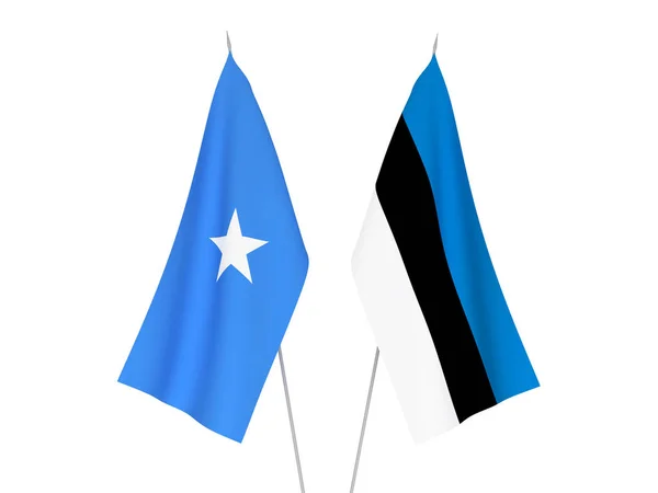 索马里和爱沙尼亚国旗 — 图库照片