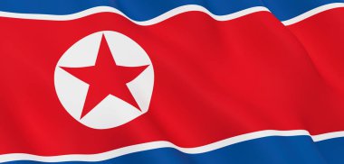 Ulusal Kumaş Dalgası Kuzey Kore Bayrağı