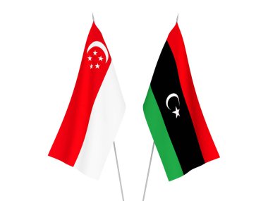 Libya and Singapore flags