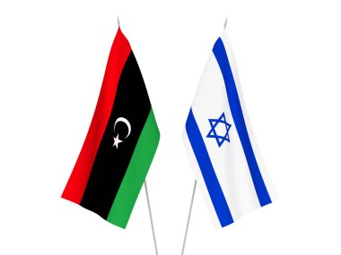 Libya and Israel flags