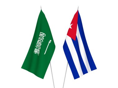 Suudi Arabistan ve Küba bayrakları