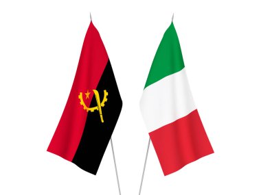 Italy and Angola flags
