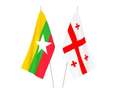 Georgia ve Myanmar bayrakları