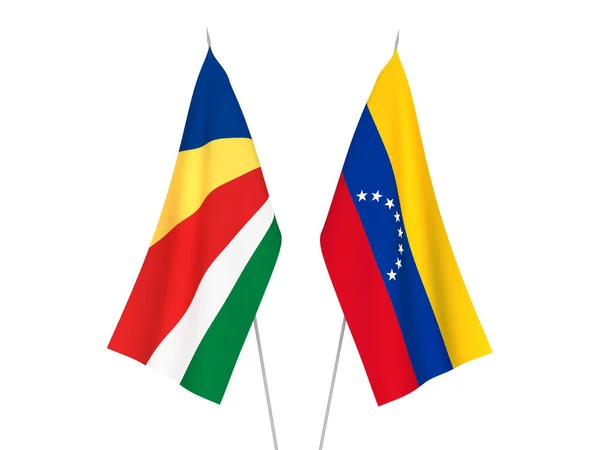 세이셸 과 베네수엘라의 국기 — 스톡 사진