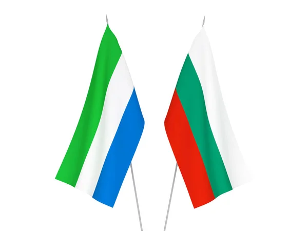 불가리아와 시에라리온 깃발 — 스톡 사진