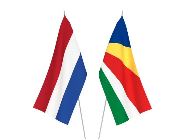 荷兰和塞舌尔国旗 — 图库照片