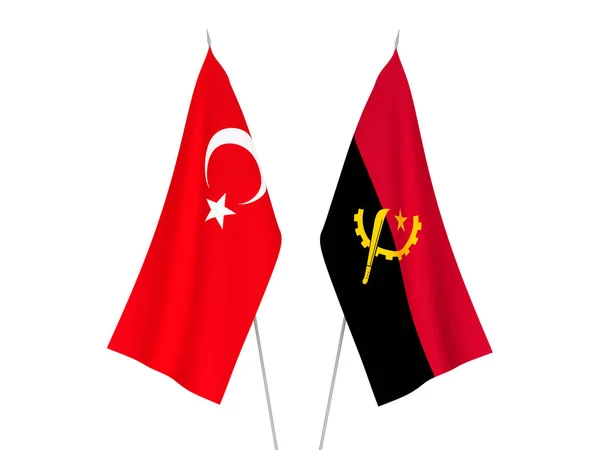 Angola and Turkey flags — Stock Photo, Image