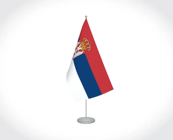 Serbia flag on white background — Stock Vector