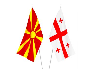 Gürcistan ve Kuzey Makedonya bayrakları