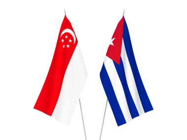 Küba ve Singapur bayrakları