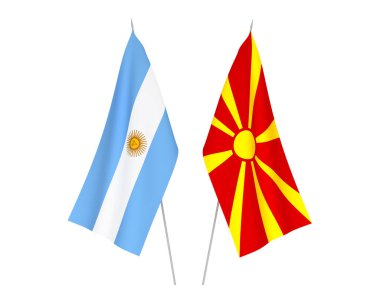 Arjantin ve Kuzey Makedonya bayrakları