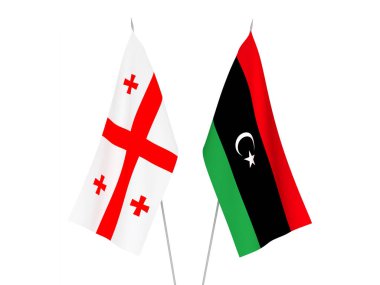 Gürcistan ve Libya bayrakları