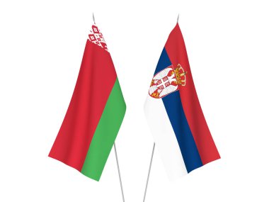 Sırbistan ve Belarus bayrakları