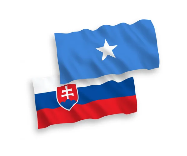 Flags of Slovakia and Somalia on a white background — 스톡 벡터