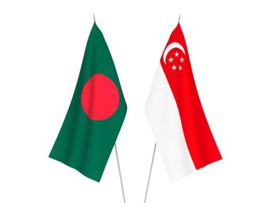 Bangladeş ve Singapur bayrakları