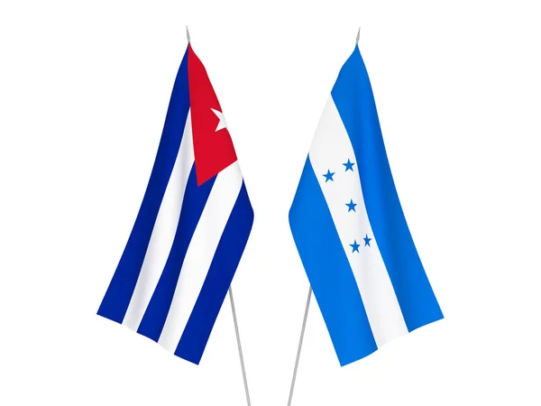 Honduras and Cuba flags — 스톡 사진