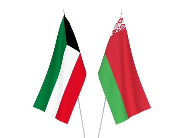 Drapeaux Koweït et Belarus — Photo