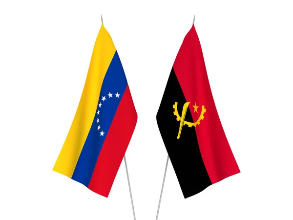 Σημαίες Αγκόλας και Βενεζουέλας — Φωτογραφία Αρχείου