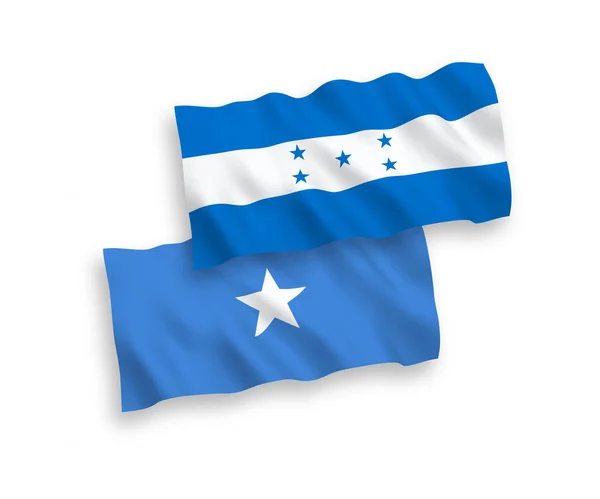 Flags of Somalia and Honduras on a white background — 스톡 벡터